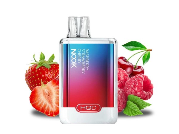 HQD Nook - E-Shisha 600 Züge - Raspberry Strawberry Cherry