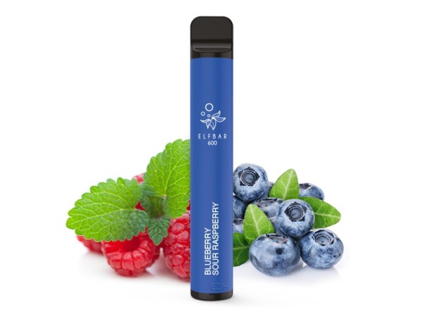 Elfbar E-Shisha - 600 Züge - Ohne Nikotin - Blue Sour Raspberry