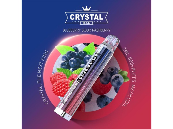 Crystal Bar - SKE - E-Shisha - 600 Züge - Blueberry Sour Raspberry