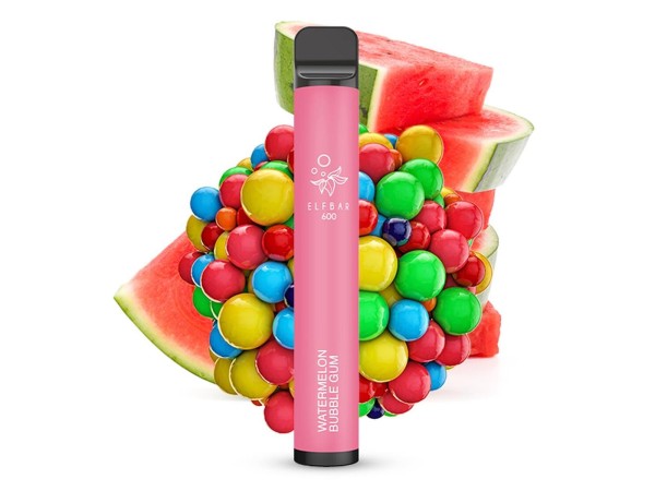 Elfbar E-Shisha - 600 Züge - Kindersicherung - Watermelon Bubble Gum