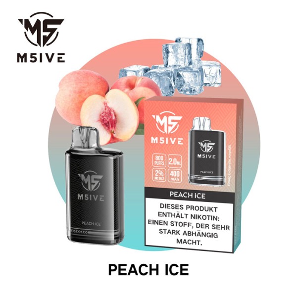 M5IVE Vapes 800 Puffs - Peach Ice