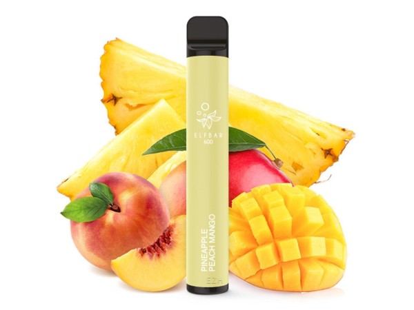 Elfbar E-Shisha - 600 Züge - Ohne Nikotin - Pineapple Peach Mango