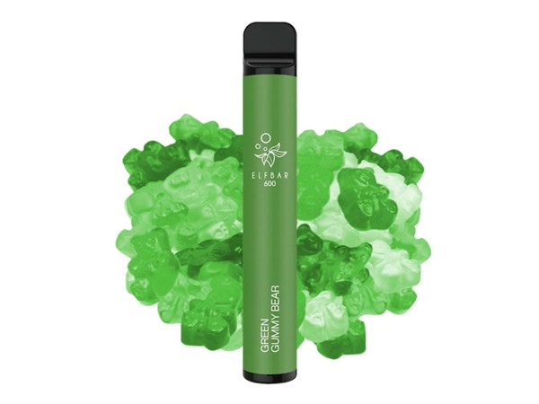 Elfbar E-Shisha - 600 Züge - Kindersicherung - Green Gummy Bear