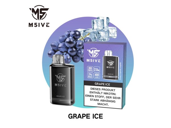 M5IVE Vapes 800 Puffs - Grape Ice