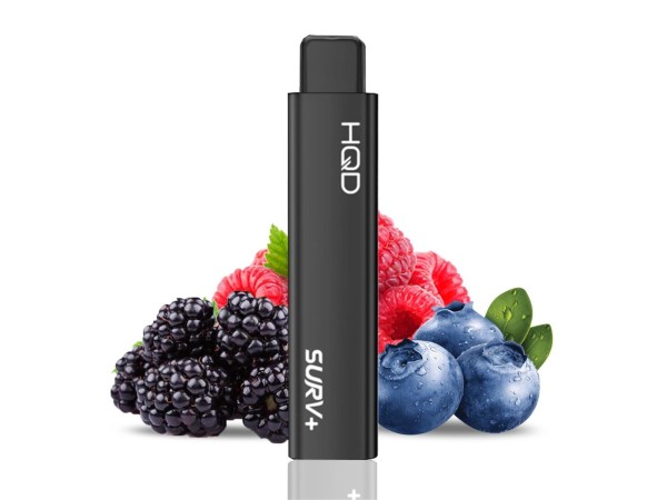 HQD Surv+ - E-Shisha 600 Züge - Blueberry Raspberry Blackberry