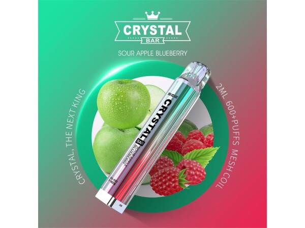 Crystal Bar - SKE - E-Shisha - 600 Züge - Sour Apple Blueberry