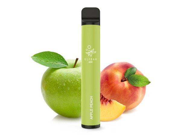 Elfbar E-Shisha - 600 Züge - Ohne Nikotin - Apple Peach