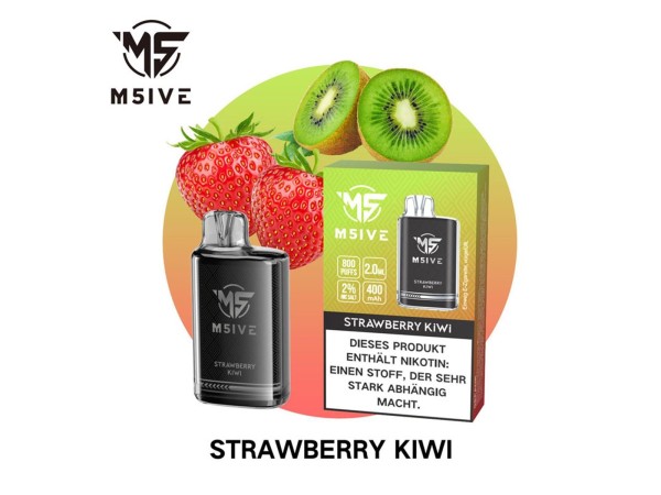 M5IVE Vapes 800 Puffs - Strawberry Kiw