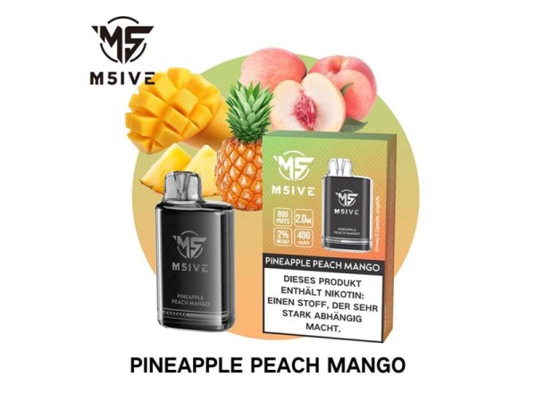 M5IVE Vapes 800 Puffs - Pineapple.Peac.Mang0