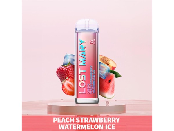 Elfbar - Lost Mary - E-Shisha QM600- 600 Züge - Peach Strawberry Watermelon Ice