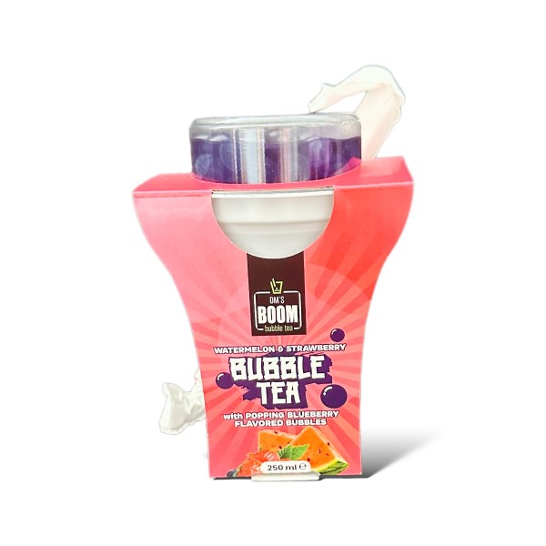 Boom Bubble Tea - Wassermelone & Erdbeere + Blaubeeren Bubbles