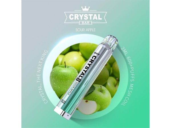 Crystal Bar - SKE - E-Shisha - 600 Züge - Sour Apple