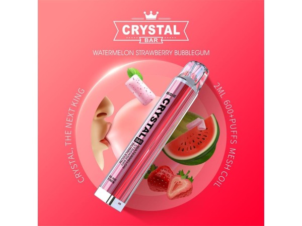 Crystal Bar - SKE - E-Shisha - 600 Züge - Watermelon Strawberry Bubblegum